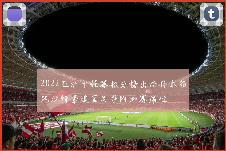 2022亚洲十强赛积分榜出炉日本领跑沙特紧追国足争附加赛席位